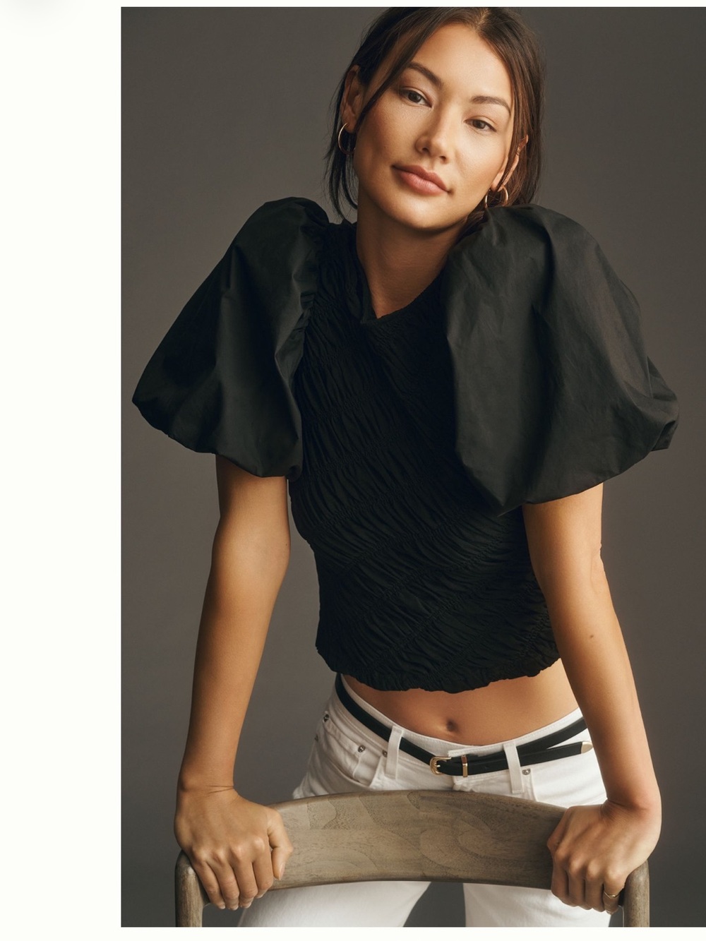 Anthropologie English Factory Puff Sleeve Top
